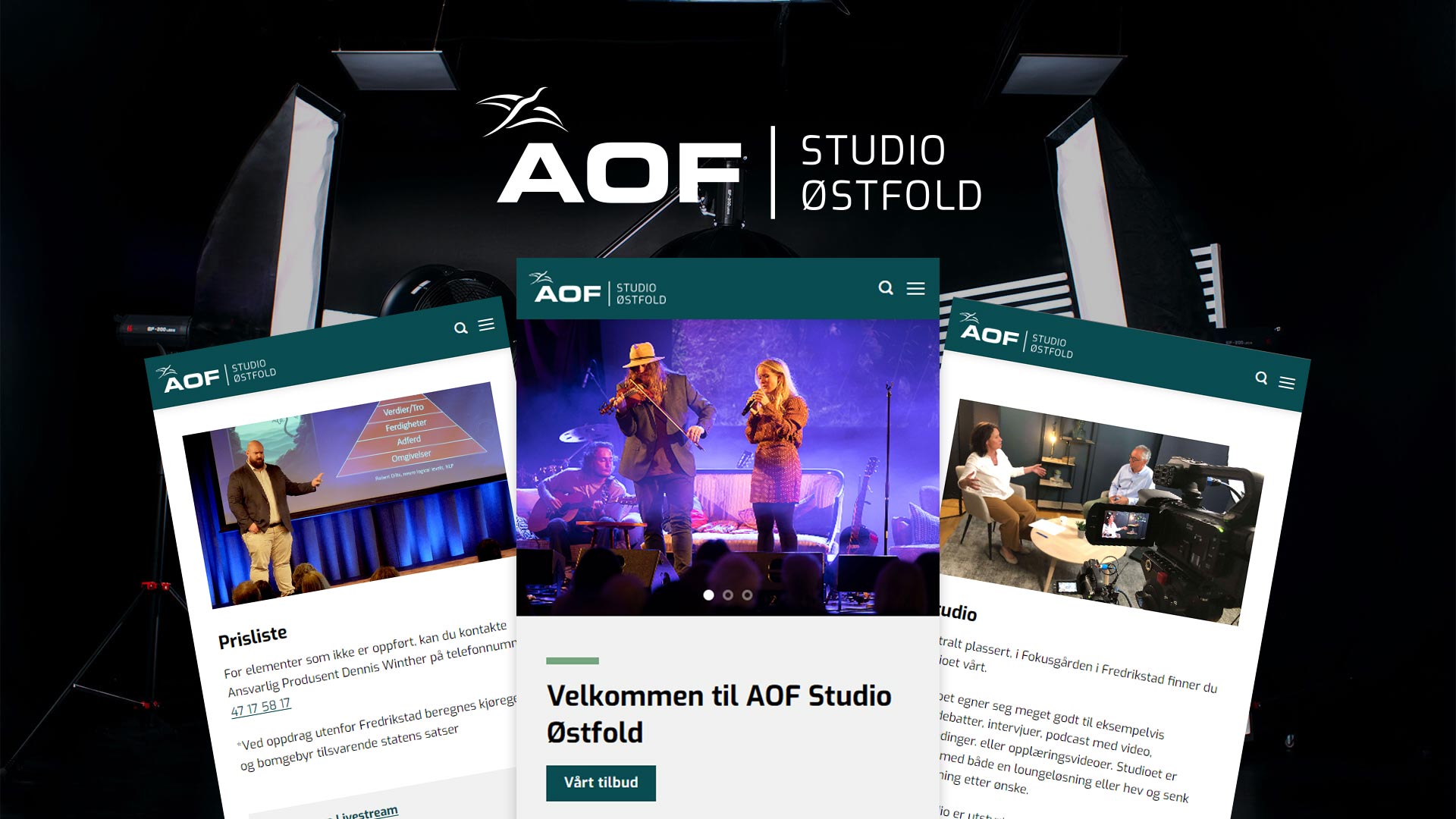 AOF Studio Østfold har fått ny nettside